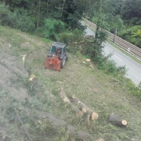 Fräser am steilen Hang